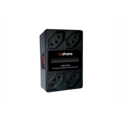 Filtro de Linha TS Shara, Protetor, 10A, Bivolt, 4 Tomadas, Antiraio - 598