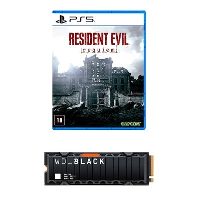 SSD SanDisk SN850X, 2TB, NVMe + Jogo Resident Evil Requiem, PS5