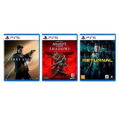 Kit Jogo 007 FIRST LIGHT + Assassin's Creed Shadows + Returnal PS5