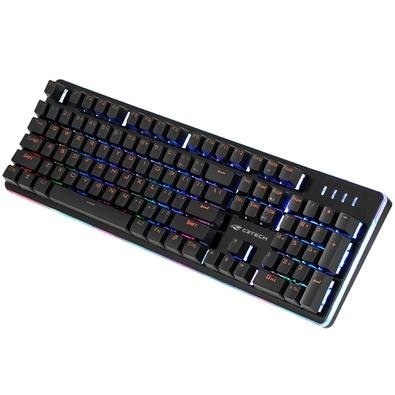 Teclado Semi Mecânico Gamer C3 Tech LED, PT - KG-300BK