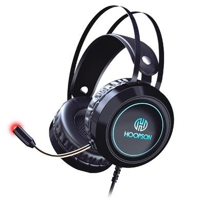 Headset Gamer Hoopson 7.1, RGB, Microfone LED, USB/P2, Driver 40mm, Preto - F-103 - AZ