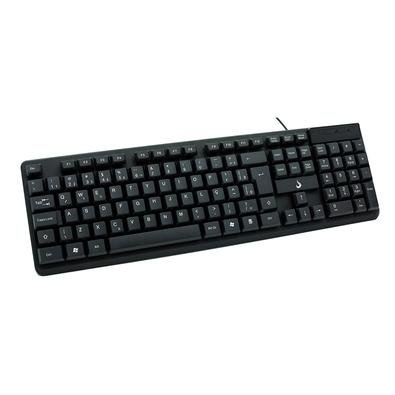 Teclado Rise Mode Office OF 01, USB, ABNT, com Teclado Numérico, Preto - RM-TC-01-FB