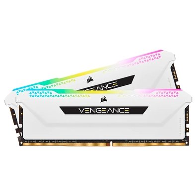 Memória Corsair Vengeance RGB PRO SL, 32GB (2x16GB), 3200MHz, DDR4, CL16, Branco - CMH32GX4M2E3200C16W