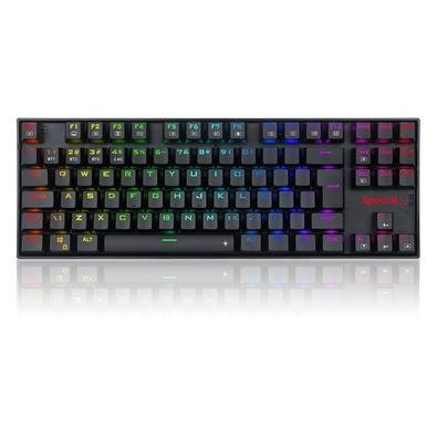 Teclado Mecânico Gamer Redragon Kumara Pro, Anti-Ghosting, Sem Fio, RGB, Bluetooth, Switch Brown, ABNT2, Preto - K552RGB-BRS-B