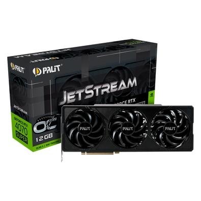 Placa de Video RTX 4070 Super Jetstream OC Palit NVIDIA GeForce, 12GB GDDR6X, DLSS, Ray Trancing, G-Sync - NED407ST19K9-1043J