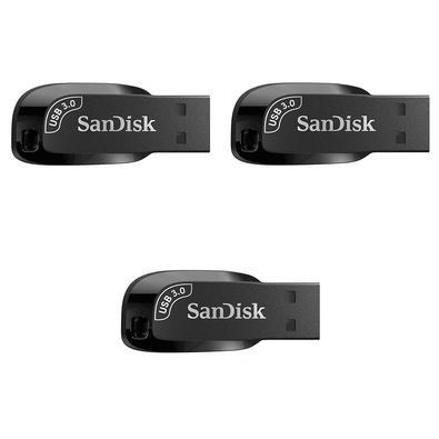 Kit 3 Pen Drives 64GB SanDisk Ultra Shift, USB 3.0, Preto - SDCZ410-064G-G46