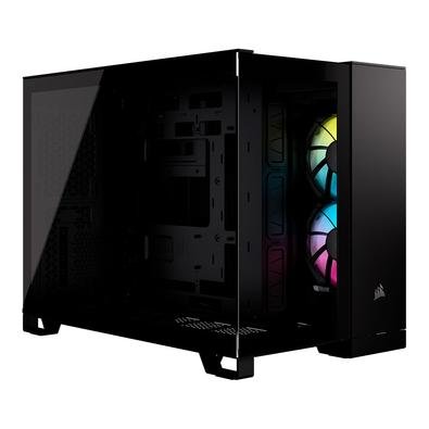 Gabinete Gamer Corsair 2500X LINK Tempered Glass mATX Mid-Tower, Preto - CC-9011267-WW