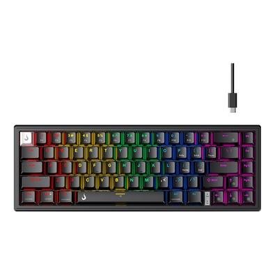 Teclado Mecânico Gamer Alumínio Rise Mode GM1 Pro Black RGB Switch Outemu Red - RM-TCM-GM1P-BRED