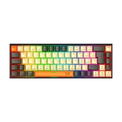 Teclado Mecânico Gamer Redragon Ryzer, RGB, Switch Brown, ABNT2, Layout 60%, Bege, Preto e Laranja - K633CGO-RGB (PT-BROWN)