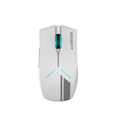 Mouse Gamer Sem Fio Machenik M722, RGB, 16.000 DPI, Wireless, Branco