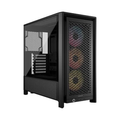 Gabinete Gamer Corsair 4000D RS ARGB, Mid Tower, Lateral em Vidro, com 3x Fans RS ARGB, Preto - CC-9011296-WW