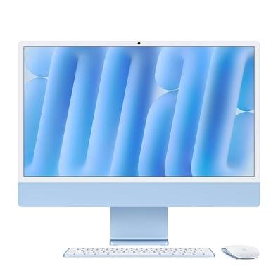 Imagem iMac Apple Tela Retina 24" 4.5K, Chip M4, CPU 10 Núcelos, GPU 10 Núcleos, Neural Engine de 16 Núcleos, 24GB RAM, 512GB SSD, Azul - MD2T4BZ/A