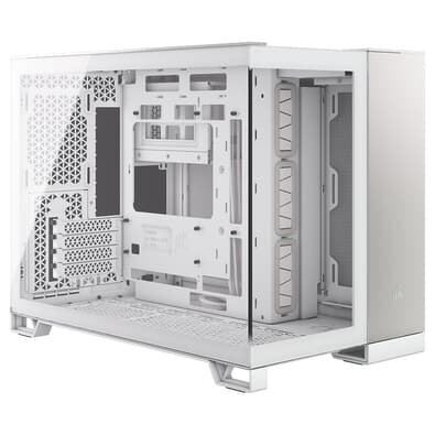 Gabinete Gamer CORSAIR 2500X mATX Mid Tower, Lateral em Vidro, Alumínio Branco e Cinza Acetinado - CC-9011289-WW