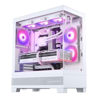 Gabinete Gamer Phanteks Xt View, Mid-Tower, Lateral em Vidro, Com 3 Fan, Branco - PH-XT523V1_DWT01
