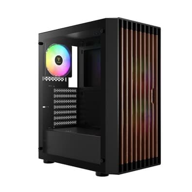 Gabinete Gamer Gamdias Aura GC4, Mid Tower, ARGB, ATX, Lateral em Vidro Temperado, Preto - AURA GC4 ARGB