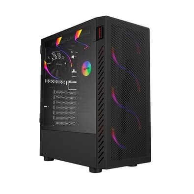 Gabinete Gamer PCYes Bolder, Mid Tower, ATX, Lateral em Vidro Temperado, Preto Vulcan - GBBVPBR