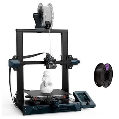 Kit Impressora 3D Creality Ender-3 S1, CR Touch, Preto + Filamento PLA Preto Velvet 1kg