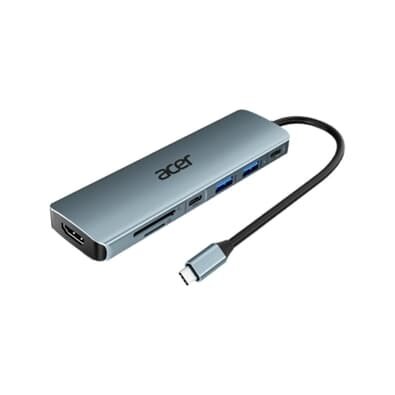HUB Acer ODK360 USB-C 3.1, 7 em 1, para HDMI, 2x USB 3.1, USB-C 3.1, USB-C 90W, Cartão SD e Micro SD - GP.DCK11.02A