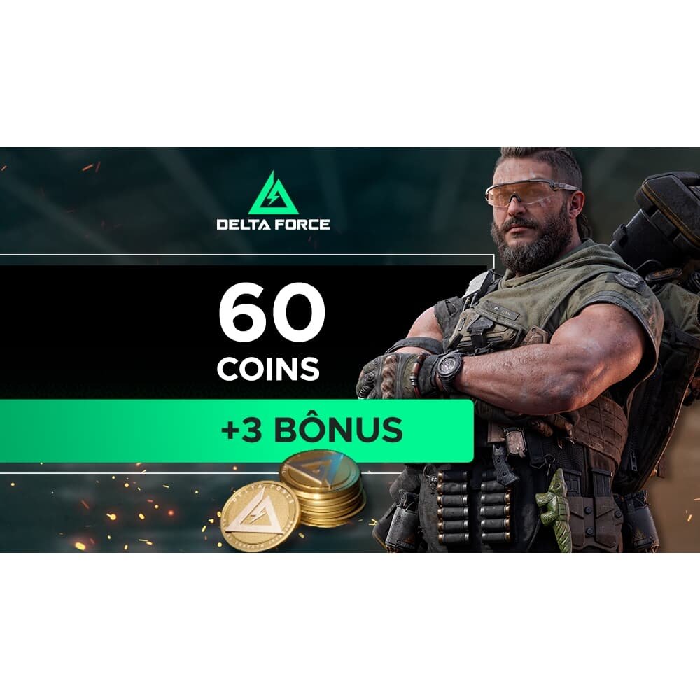Delta Force - 60 Delta Coins + Bônus de 3