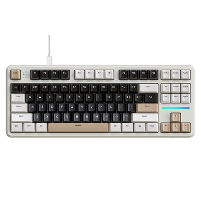 Teclado Mecânico Gamer Attack Shark X87, TKL, RGB, Cheese White, Branco - AS-X87-CH-WT