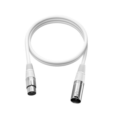 Cabo de Microfone Fifine L9, XLR Macho para Fêmea, 1.8m, Branco - L9CW