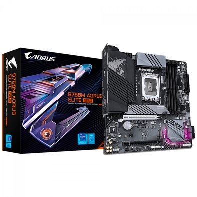 Placa Mãe Gigabyte B760M AORUS ELITE GEN5, Intel LGA 1700, mATX, DDR5, RGB, PCIe 5.0 - B760M A ELITE GEN5
