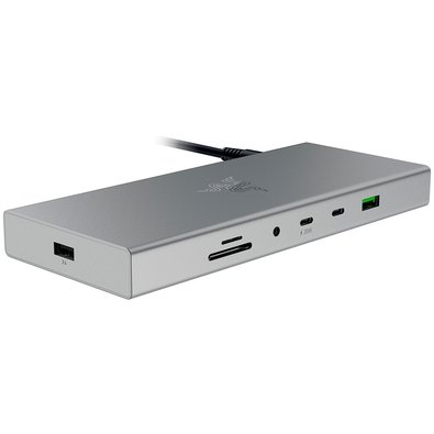 Dock Station Razer USB-C 4, Adaptador Multiportas 14 em 1, Mercury White - RC21-02280200-R3U1