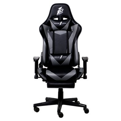 Cadeira Gamer 1STPLAYER FK3, Até 160kg, Reclinável, com Almofadas, Material PVC, Preto e Cinza - FK3-FR-BKGA