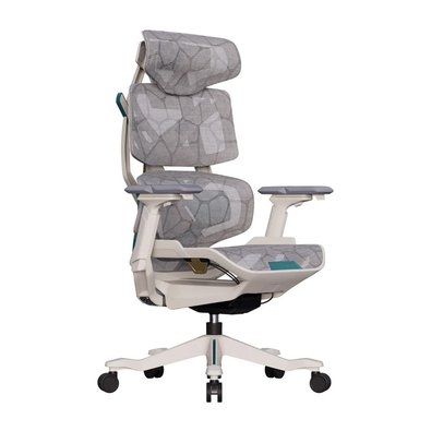 Cadeira Office Elements Vector, Até 120kg, Reclinável, Malha, Branca e Verde - 72123