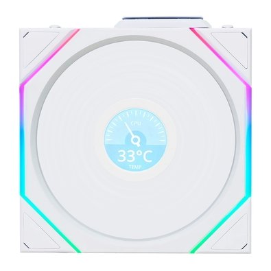 Ventoinha Lian Li UNI FAN TL LCD, 120mm, ARGB, Branca - 12TLLCD1W1W