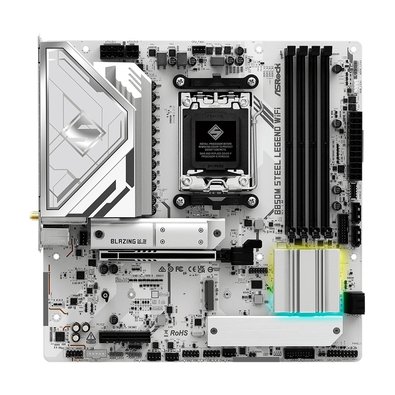 Placa-Mãe ASRock B850M Steel Legend WiFi, Ryzen AM5 B850, Micro ATX, DDR5 - 90-MXBS20-A0UAYZ