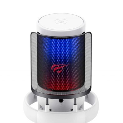 Microfone Gamer Havit GK50, RGB, Cardioide, Conexão USB-C, Branco - GK50 White