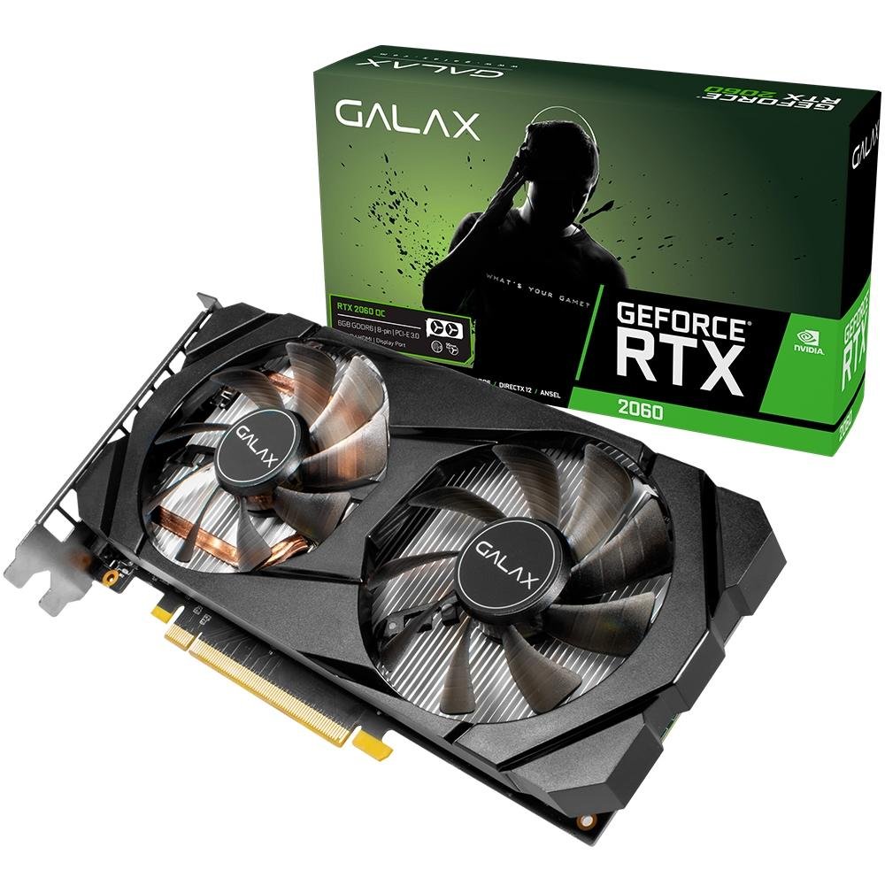 Placa de Vídeo Galax NVIDIA GeForce RTX 2060 6GB, GDDR6 - 26NRL7HPX7OC