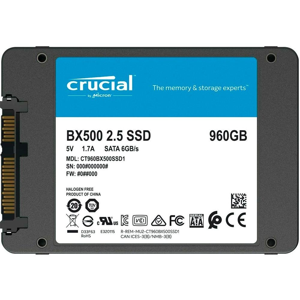 SSD Crucial BX500 2.5´ SATA 6Gb/s 960GB | KaBuM!
