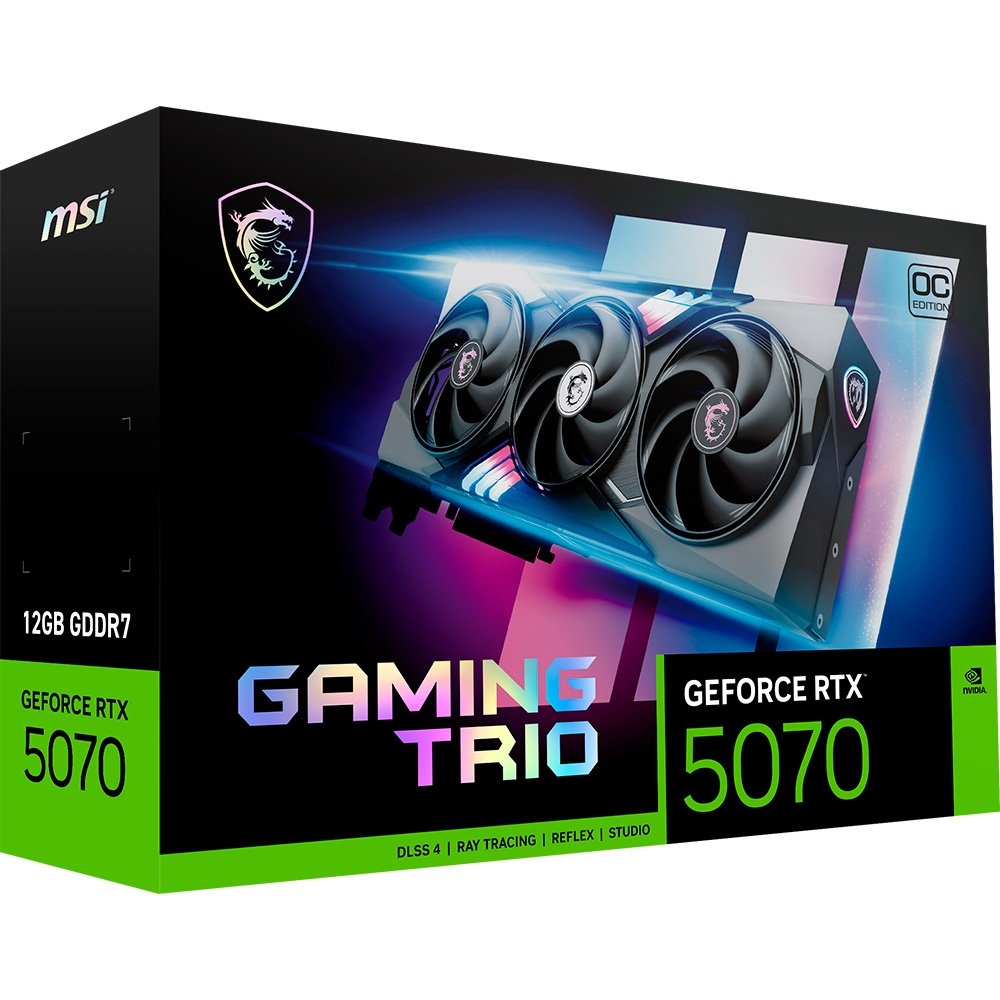 新品　MSI GEFORCE RTX 5070 12GB GDDR7 RTX 5070 MSI Gaming Trio OC 12GB GDDR7 | KaBuM!
