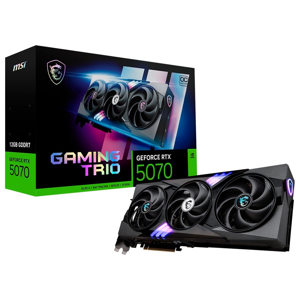 Placa de Vídeo MSI RTX 5070 Gaming Trio OC 12GB