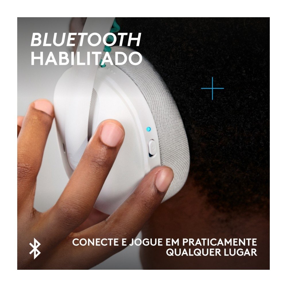 Headset Gamer Sem Fio Logitech G325 LIGHTSPEED, Bluetooth, Áudio 24 bits, Compatível com PC, PS4, PS5 e Nintendo Switch, Branco - 981-001530