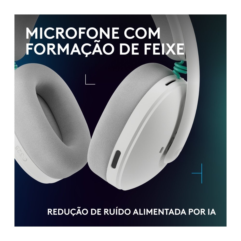 Headset Gamer Sem Fio Logitech G325 LIGHTSPEED, Bluetooth, Áudio 24 bits, Compatível com PC, PS4, PS5 e Nintendo Switch, Branco - 981-001530