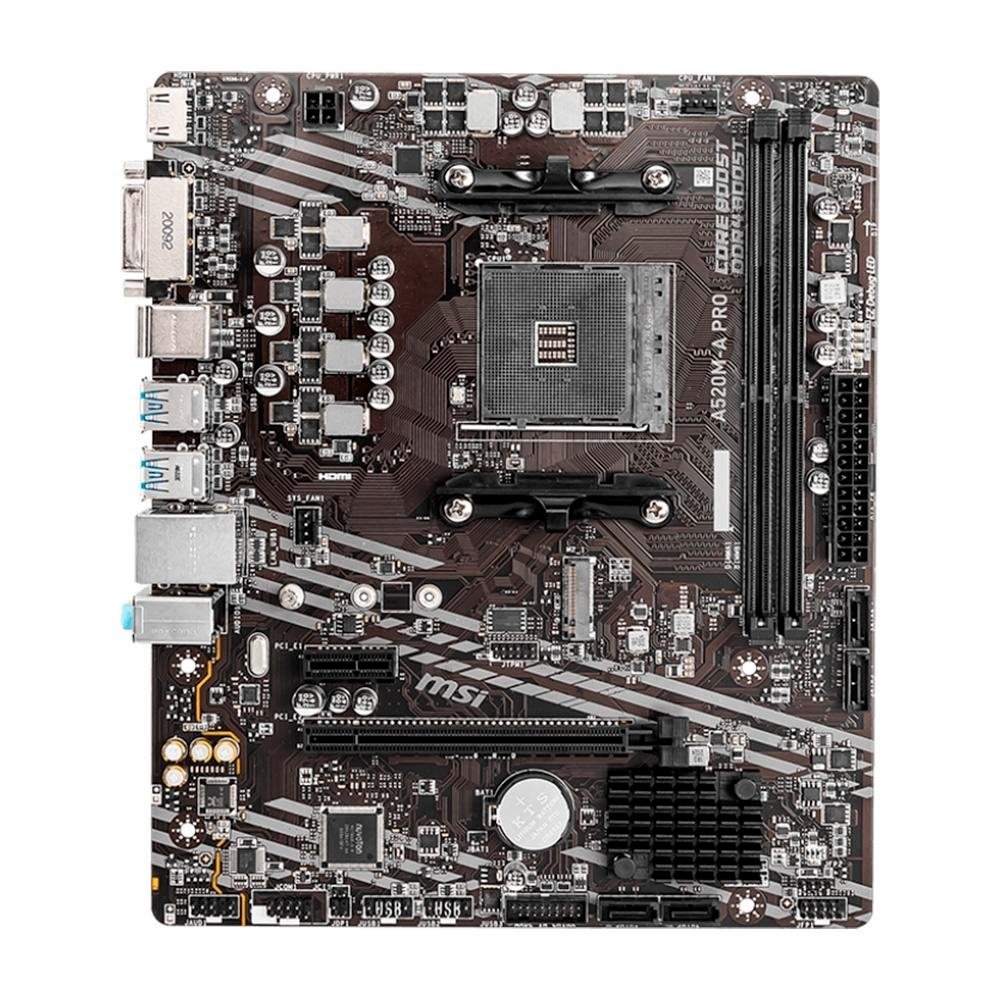 Kit AMD Ryzen 5 5500 + MSI A520M-A PRO | KaBuM!