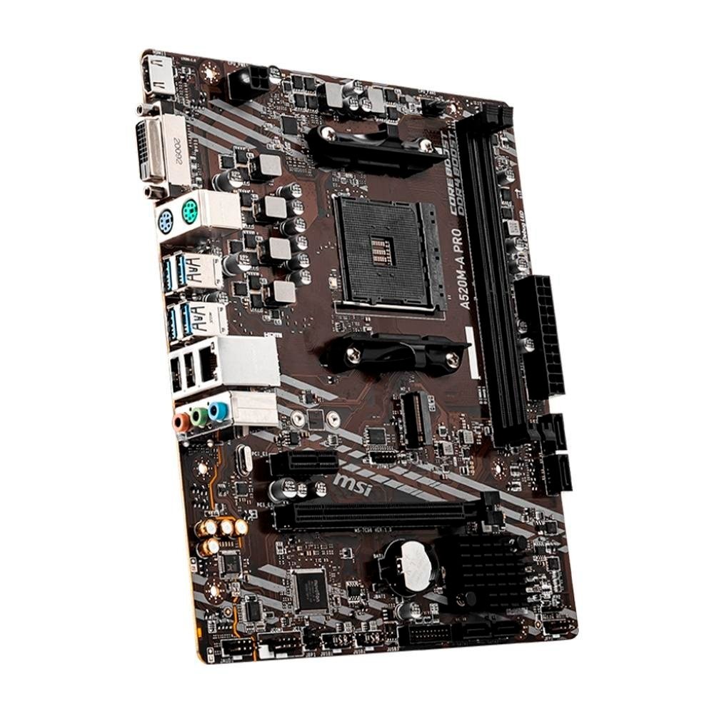 Kit AMD Ryzen 5 5500 + MSI A520M-A PRO | KaBuM!