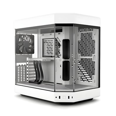 Gabinete HYTE Y60, Mid Tower, Vidro Temperado Panorâmico, 3 Fans, Branco - CS-HYTE-Y60-WW