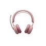 Headset Sem Fio Logitech Zone Wireless 2 ES com Microfone Flip-to-mute, Cancelamento de ruído, Conexão Bluetooth, Rosa - 981-001597