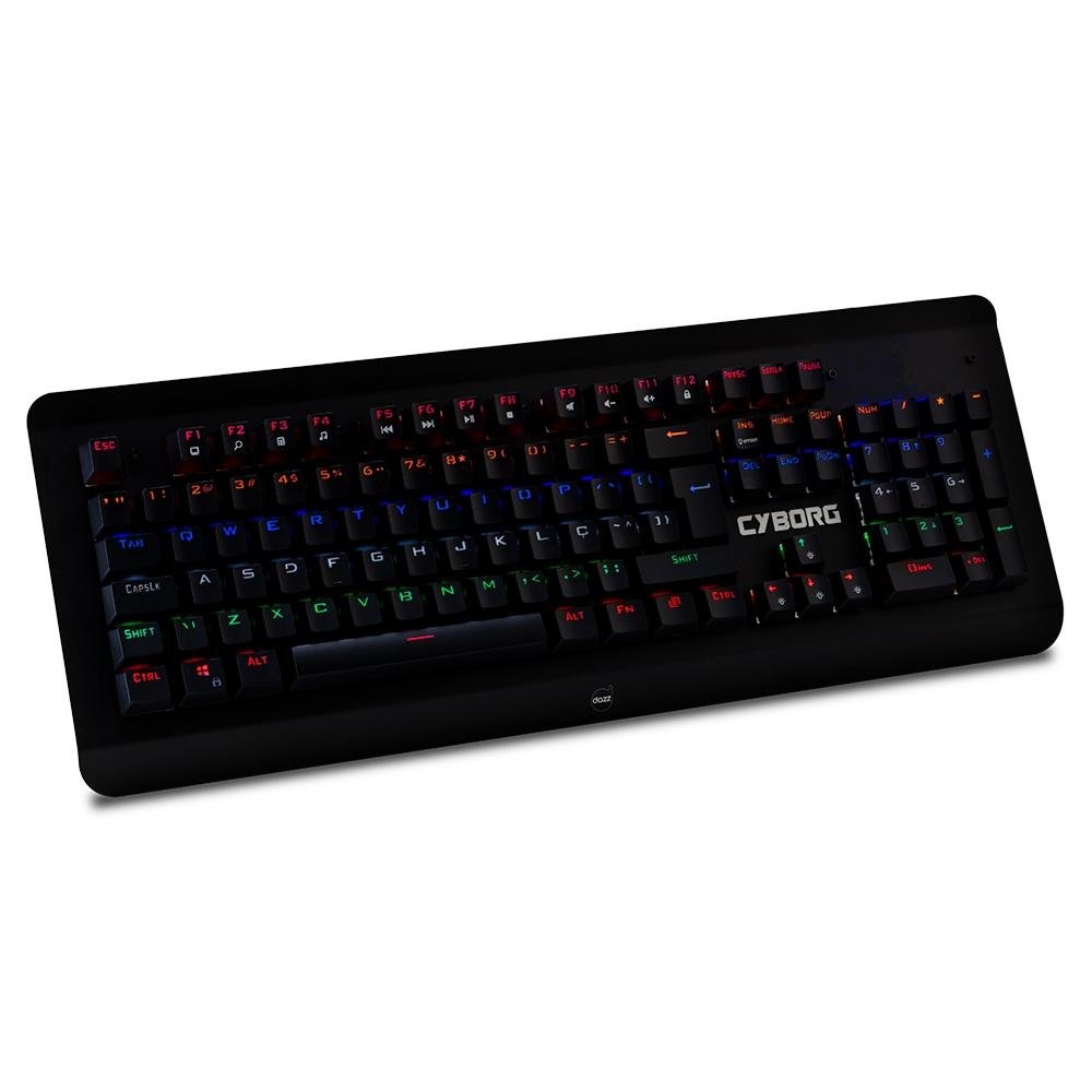 Teclado Mecânico Gamer Dazz Cyborg Revolution, LED, Switch Outemu, ABNT2 - 625261 Teclado Mecânico Gamer Dazz Cyborg Revolution, LED, Switch Outemu, ABNT2 - 625261