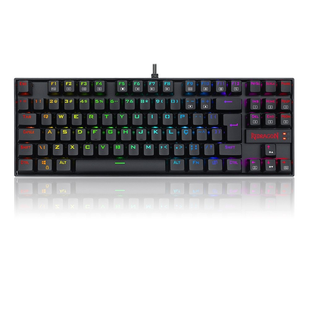 Teclado Gamer Magnético Redragon Kumara Pro V2, RGB, Switch Vermelho, ABNT2, Preto - K552RGB-PRO (PT-RED) V2 Teclado Gamer Magnético Redragon Kumara Pro V2, RGB, Switch Vermelho, ABNT2, Preto - K552RGB-PRO (PT-RED) V2