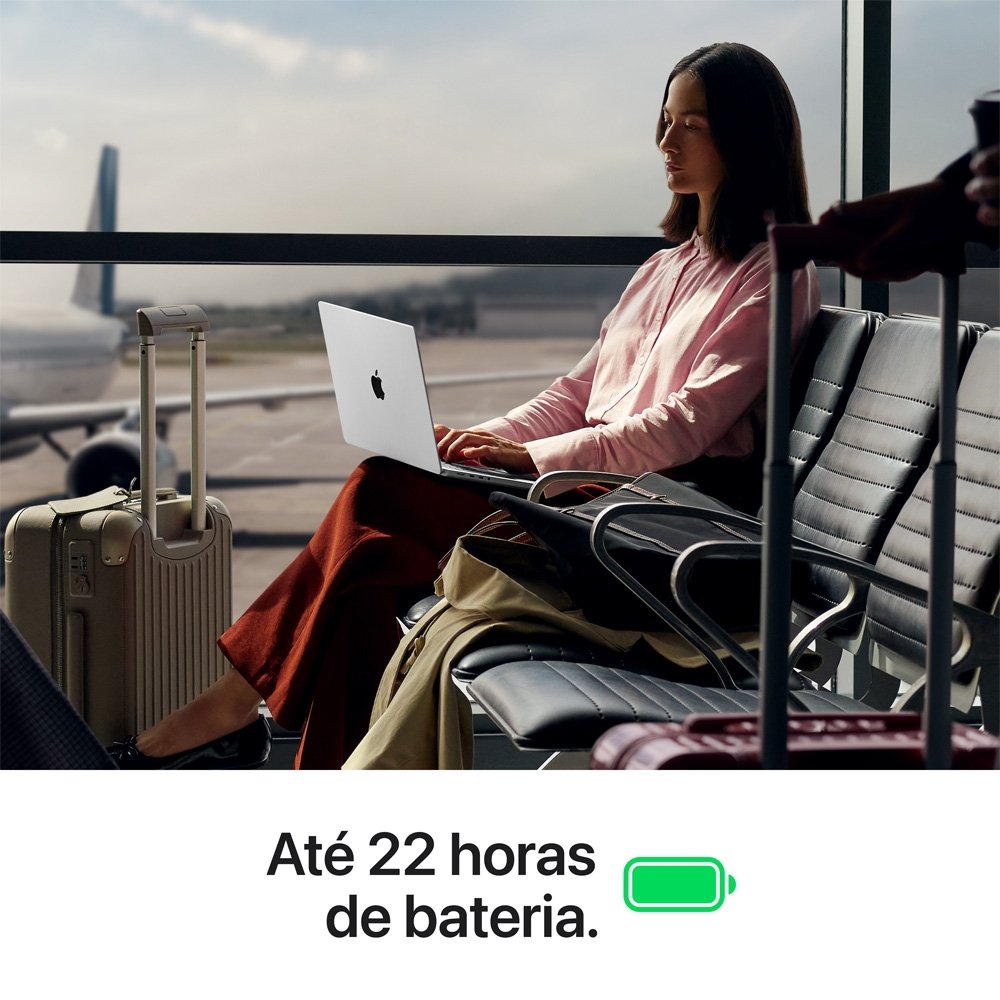 MacBook Pro Apple 14" Chip M5 Pro, CPU 15 Núcleos, GPU 16 Núcleos, 24GB, SSD 1TB, Prateado - MGDN4BZ/A