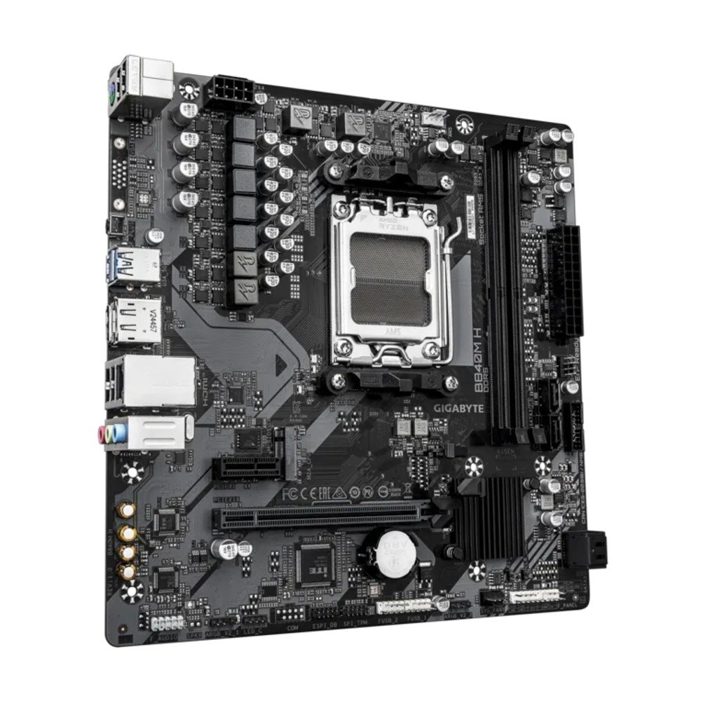 Placa Mãe Gigabyte B840M H, AMD AM5, Micro ATX, DDR5, Preto - B840M H