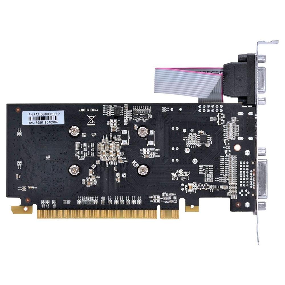 Placa de Vídeo PCYes NVIDIA GeForce GT 710 2GB, DDR3 - PA710GT6402D3LP Placa de Vídeo PCYes NVIDIA GeForce GT 710 2GB, DDR3 - PA710GT6402D3LP