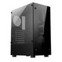 Gabinete Gamer Rise Mode Glass 06X, Mid Tower, ATX, Lateral em Vidro Fumê e Frontal em Vidro Temperado, Sem FANs, Preto + Ventoinha Rise Mode Galaxy Motherboard, 120mm, RGB, Preto