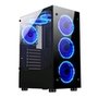 Gabinete Gamer Rise Mode Glass 06X, Mid Tower, ATX, Lateral em Vidro Fumê e Frontal em Vidro Temperado, Sem FANs, Preto + Ventoinha Rise Mode Galaxy Motherboard, 120mm, RGB, Preto