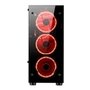 Gabinete Gamer Rise Mode Glass 06X, Mid Tower, ATX, Lateral em Vidro Fumê e Frontal em Vidro Temperado, Sem FANs, Preto + Ventoinha Rise Mode Galaxy Motherboard, 120mm, RGB, Preto